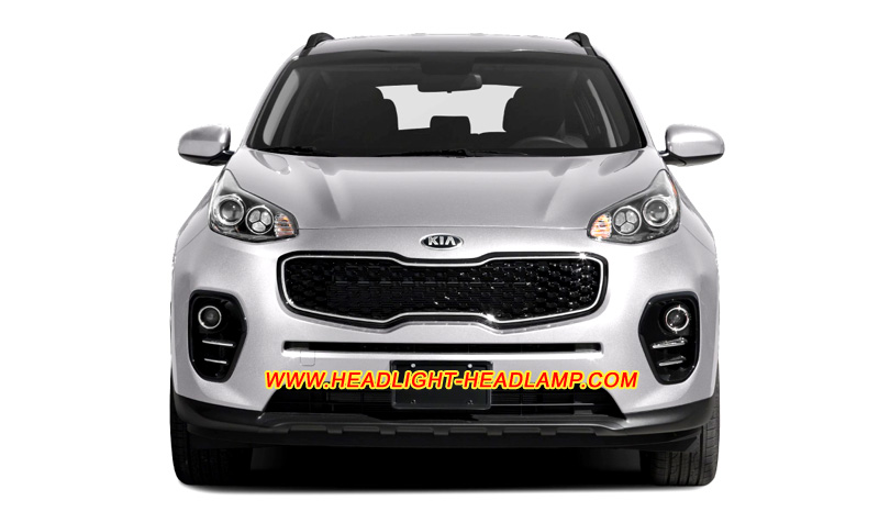 2015-2018 Kia Sportage QL Halogen Xenon Headlight Lens Cover Yellowish Scratched Lenses Crack Cracked Broken Fading Faded Fogging Foggy Haze Aging Replace Repair