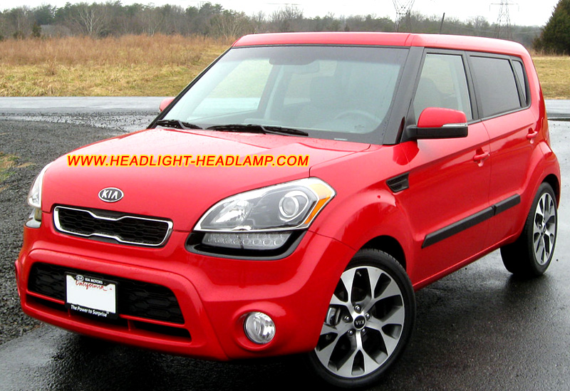 Kia Soul Headlight Lens Cover Yellowish Scratched Lenses Crack Cracked Broken Fading Faded Fogging Foggy Haze Aging Replace Repair