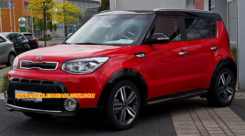 2014-2019 Kia Soul Mk2 Headlight Lens Cover Yellowish Scratched Lenses Crack Cracked Broken Fading Faded Fogging Foggy Haze Aging Replace Repair