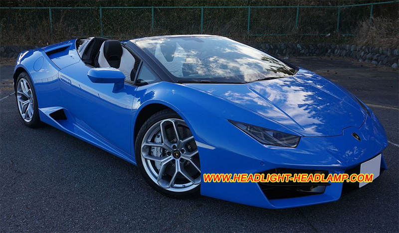 Lamborghini Huracán LP 580-2 RWD Spyder Headlight Lens Cover Yellowish Scratched Lenses Crack Cracked Broken Fading Faded Fogging Foggy Haze Aging Replace Repair