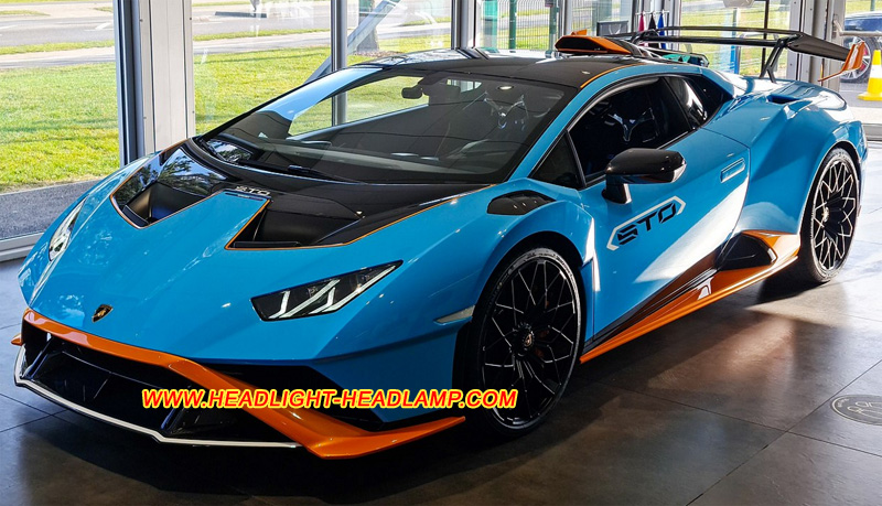 Lamborghini Huracan STO Headlight Lens Cover Yellowish Scratched Lenses Crack Cracked Broken Fading Faded Fogging Foggy Haze Aging Replace Repair