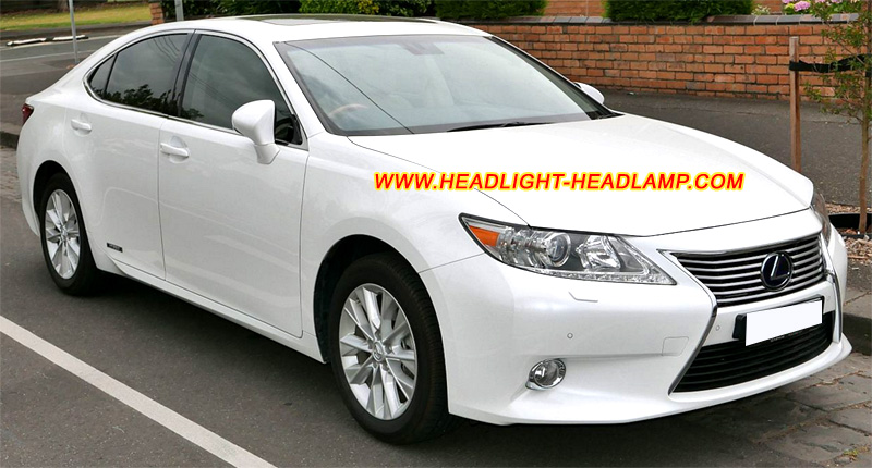 Lexus ES200 ES250 ES300H ES350 XV60 Headlight Lens Cover Yellowish Scratched Lenses Crack Cracked Broken Fading Faded Fogging Foggy Haze Aging Replace Repair