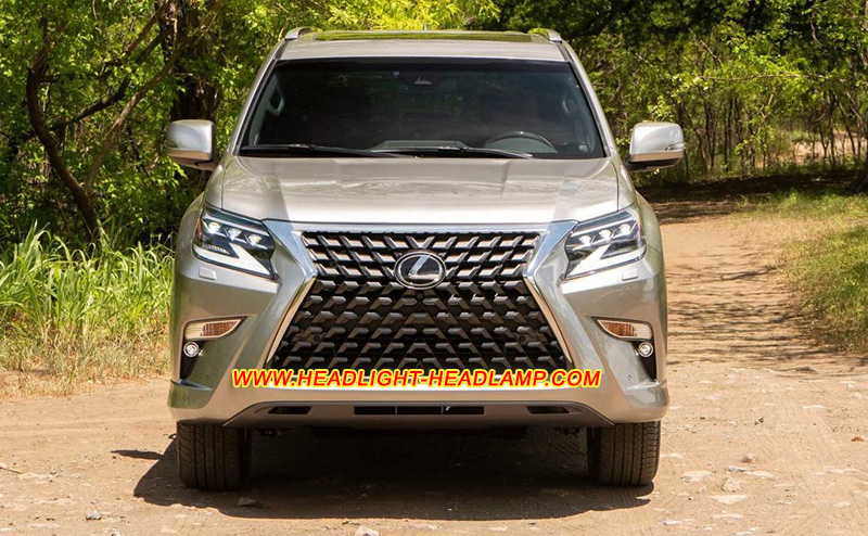 Lexus GX460 Full LED Headlight Lens Cover Yellowish Scratched Lenses Crack Cracked Broken Fading Faded Fogging Foggy Haze Aging Replace Repair