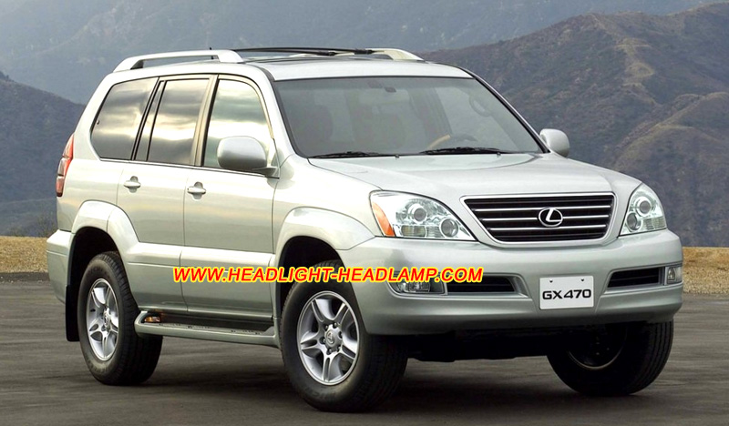 Lexus GX470 Headlight Lens Cover Yellowish Scratched Lenses Crack Cracked Broken Fading Faded Fogging Foggy Haze Aging Replace Repair