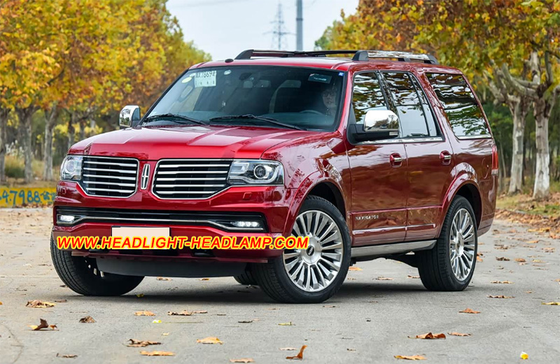 Lincoln Navigator Mk3 Refresh Xenon Headlight Housing Lens Cover Yellowish Scratched Lenses Crack Cracked Broken Fading Faded Fogging Foggy Haze Aging Replace Repair