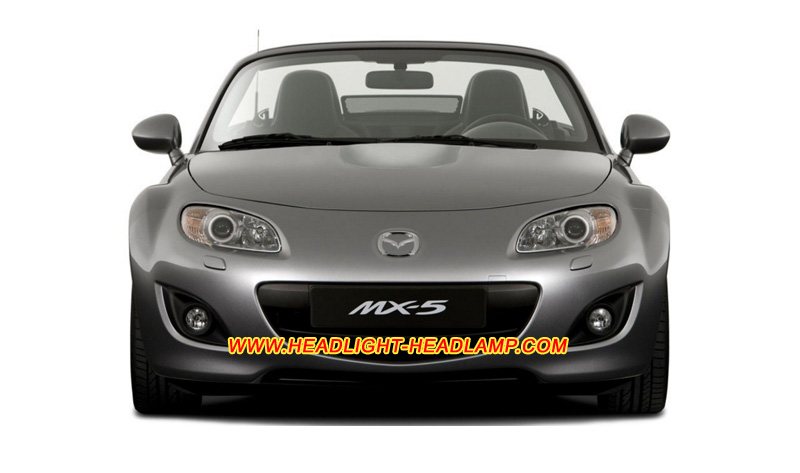 Mazda MX-5 Headlight Lens Cover Yellowish Scratched Lenses Crack Cracked Broken Fading Faded Fogging Foggy Haze Aging Replace Repair