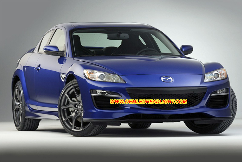 2008-2012 RX-8 Refresh Xenon Halogen Headlight Housing Lens Cover Yellowish Scratched Lenses Crack Cracked Broken Fading Faded Fogging Foggy Haze Aging Replace Repair
