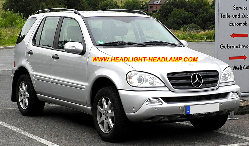 Mercedes-Benz ML-Class W163 ML320 ML350 ML430 ML400 ML500 Headlight Lens Cover Yellowish Scratched Lenses Crack Cracked Broken Fading Faded Fogging Foggy Haze Aging Replace Repair