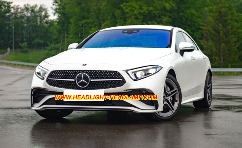 Mercedes-Benz CLS-Class W257 Full LED Headlight Lens Cover Yellowish Scratched Lenses Crack Cracked Broken Fading Faded Fogging Foggy Haze Aging Replace Repair