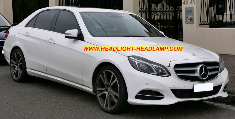 Mercedes-Benz E-Class W212 Facelift E200 E250 E300 E350 E500 E63 AMG Headlight Lens Cover Yellowish Scratched Lenses Crack Cracked Broken Fading Faded Fogging Foggy Haze Aging Replace Repair