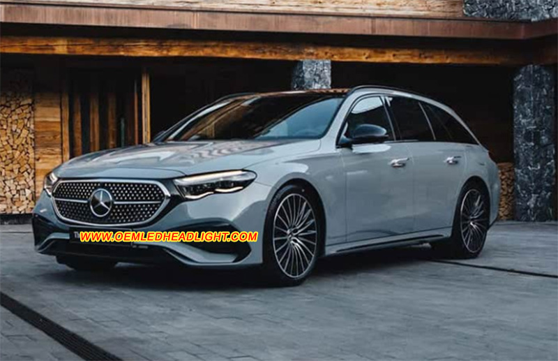 Mercedes-Benz E-Class S214 Gen6 Wagon LED Headlight House Lens Cover Yellowish Scratched Lenses Crack Cracked Broken Fading Faded Fogging Foggy Haze Aging Replace Repair