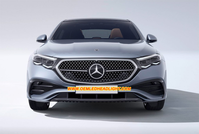 Mercedes-Benz E-Class W214 Mk6 Sedan Saloon LED Headlight Housing Lens Cover Yellowish Scratched Lenses Crack Cracked Broken Fading Faded Fogging Foggy Haze Aging Replace Repair