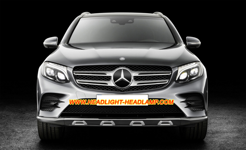 Mercedes-Benz GLC-Class W253 X253 C253 Full LED Headlight Lens Cover Yellowish Scratched Lenses Crack Cracked Broken Fading Faded Fogging Foggy Haze Aging Replace Repair