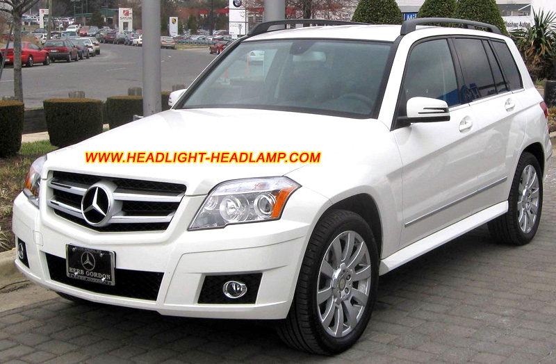 Mercedes-Benz GLK-Class X204 GLK200 GLK220 GLK250 GLK320 GLK350 Headlight Lens Cover Yellowish Scratched Lenses Crack Cracked Broken Fading Faded Fogging Foggy Haze Aging Replace Repair