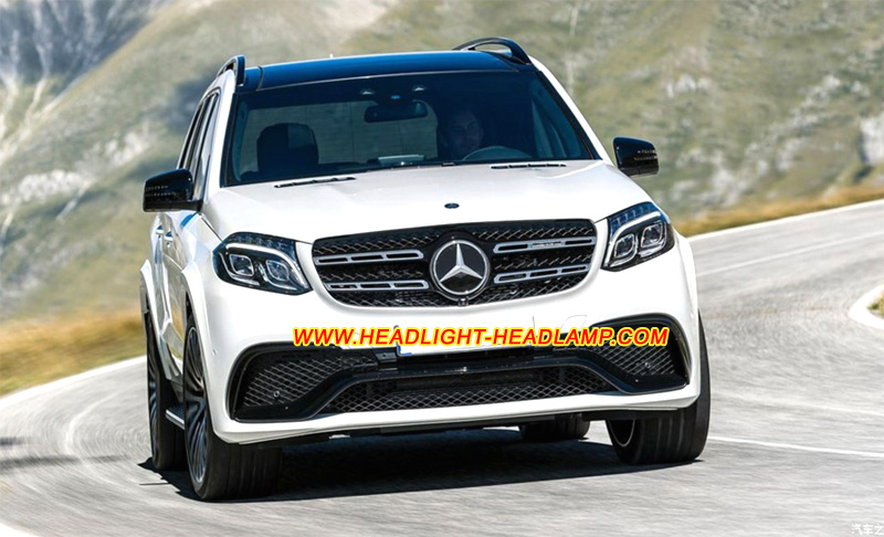 2012-2015 Mercedes-Benz GLS-Class GLS63 AMG Full LED Headlight Lens Cover Scratched Lenses Crack Cracked Broken Fading Faded Fogging Foggy Haze Aging Replace Repair