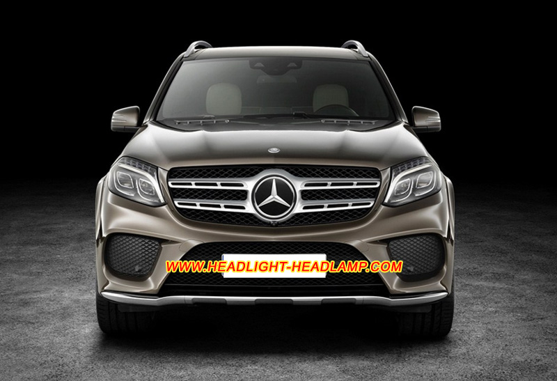 2016-2019 Mercedes-Benz GLS-Class X166 GLS400 GLS450 Headlight Lens Cover Scratched Lenses Crack Cracked Broken Fading Faded Fogging Foggy Haze Aging Replace Repair