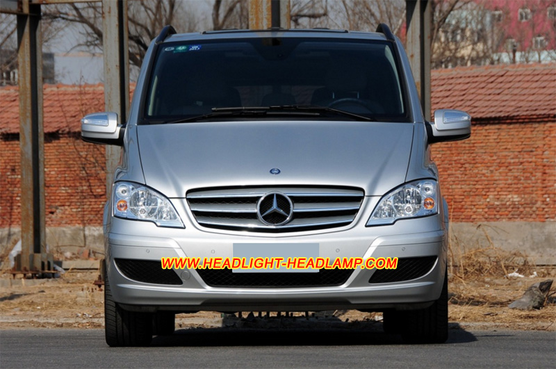 2010-2015 Mercedes-Benz W639 V-Class Vito Viano Halogen Headlight Lens Cover Yellowish Scratched Lenses Crack Cracked Broken Fading Faded Fogging Foggy Haze Aging Replace Repair