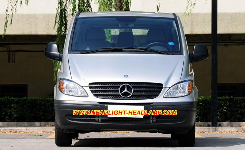 Mercedes-Benz W639 V-Class Vito Viano Valente Halogen Headlight Lens Cover Yellowish Scratched Lenses Crack Cracked Broken Fading Faded Fogging Foggy Haze Aging Replace Repair