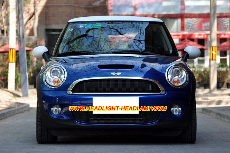 2009-2014 Mini Cooper Xenon Headlight Lens Cover Yellowish Scratched Lenses Crack Cracked Broken Fading Faded Fogging Foggy Haze Aging Replace Repair