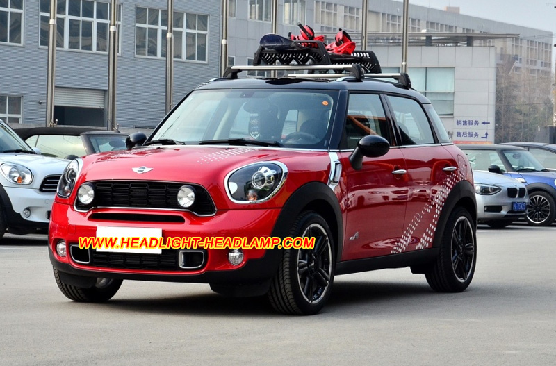 Mini Countryman Xenon HID Headlight Lens Cover Yellowish Scratched Lenses Crack Cracked Broken Fading Faded Fogging Foggy Haze Aging Replace Repair