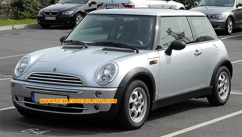 2001-2006 Mini One Hatch R50 R52 R53 Headlight Housing Lens Cover Yellowish Scratched Lenses Crack Cracked Broken Fading Faded Fogging Foggy Haze Aging Replace Repair