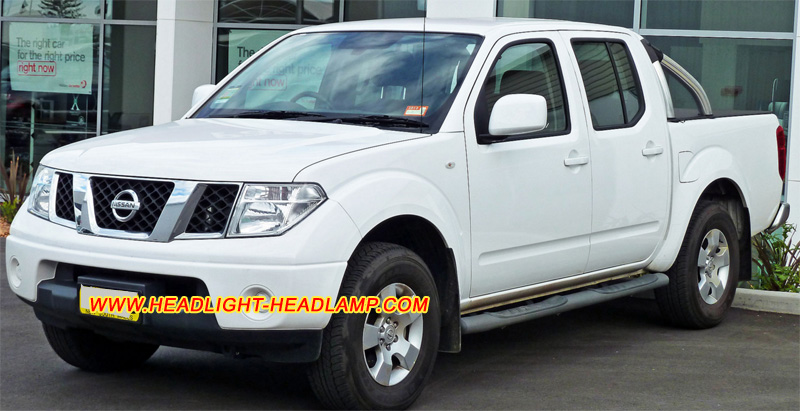 Nissan Frontier Navara D40 Headlight Lens Cover Yellowish Scratched Lenses Crack Cracked Broken Fading Faded Fogging Foggy Haze Aging Replace Repair