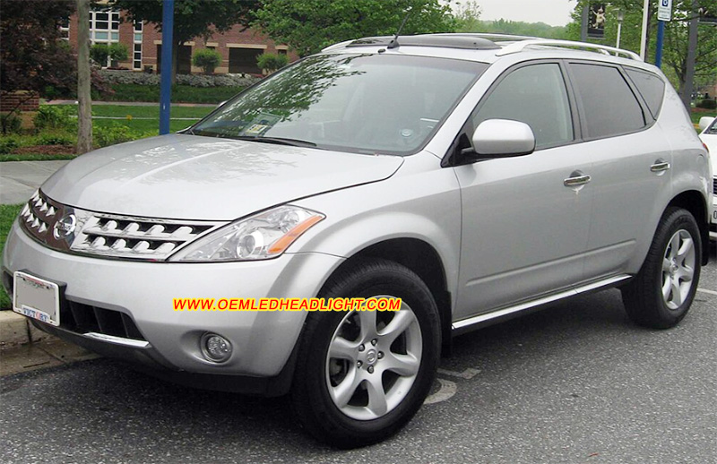 2003-2008 Nissan Murano Z50 GT-C Headlight Assembly Lens Cover Yellowish Scratched Lenses Crack Cracked Broken Fading Faded Fogging Foggy Haze Aging Replace Repair