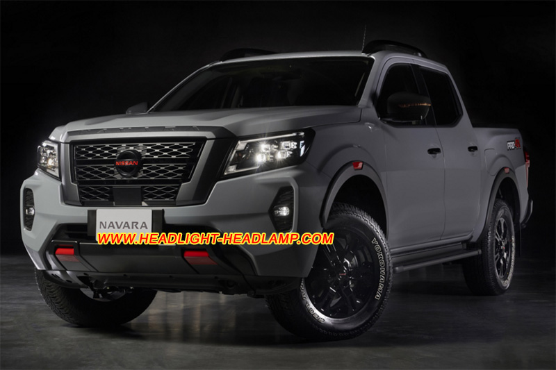 Nissan Navara NP300 Frontier LED Headlight Lens Cover Yellowish Scratched Lenses Crack Cracked Broken Fading Faded Fogging Foggy Haze Aging Replace Repair