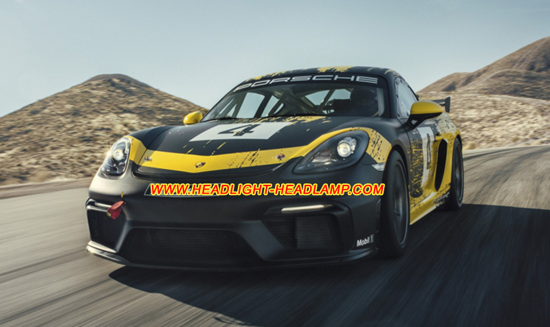 Porsche 718 Cayman Boxster Spyder GTS GT4 RS Xenon Headlight Lens Cover Yellowish Scratched Lenses Crack Cracked Broken Fading Faded Fogging Foggy Haze Aging Replace Repair