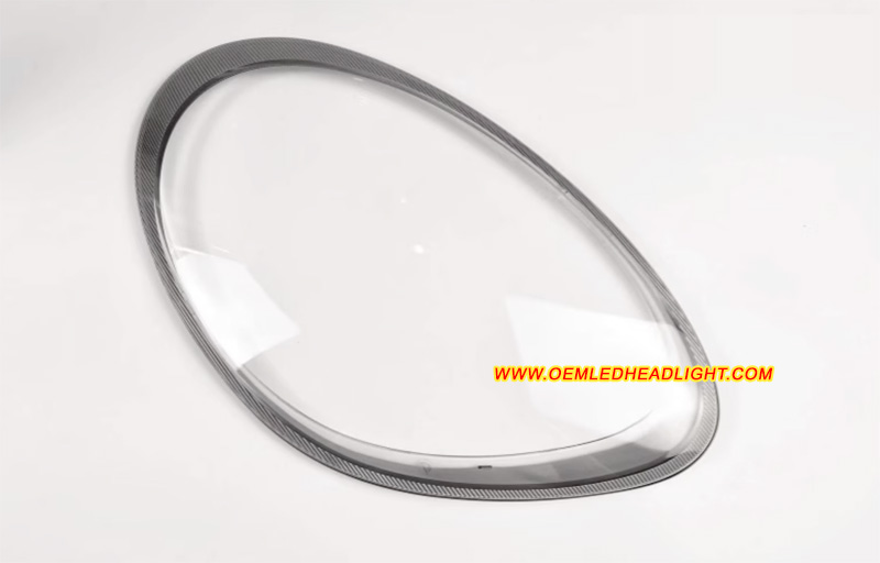 2004-2007 Porsche Cayman Boxster 987.1 Headlight Assembly Lens Cover Foggy Yellow Plastic Lenses Glasses Replacement
