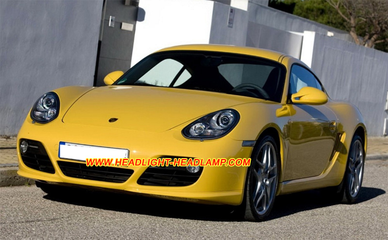 Porsche Cayman 987 Xenon Headlight Lens Cover Yellowish Scratched Lenses Crack Cracked Broken Fading Faded Fogging Foggy Haze Aging Replace Repair
