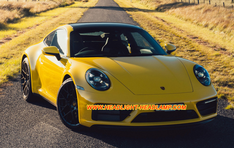 Pair Headlight Lens Covers For Porsche 991 911 Targa/Carrera 2013-2018