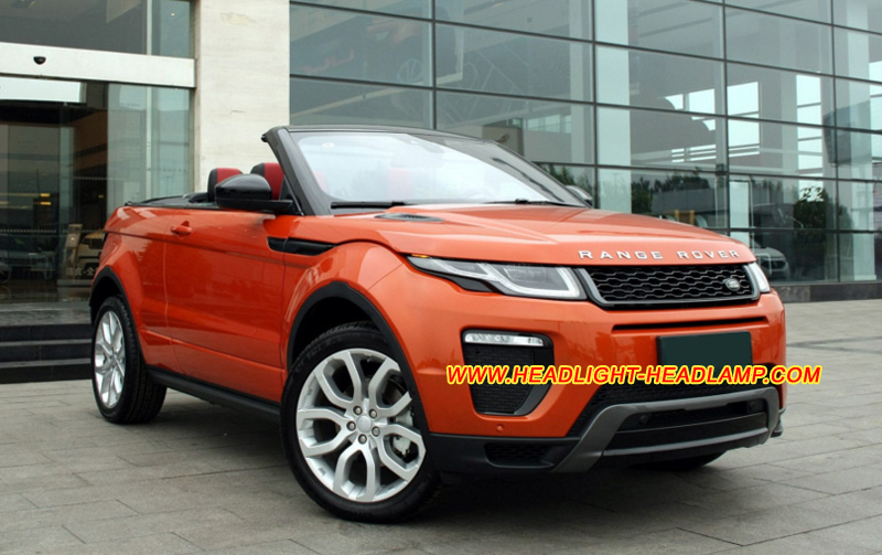 Range Rover Evoque Convertible Headlight Lens Cover Yellowish Scratched Lenses Crack Cracked Broken Fading Faded Fogging Foggy Haze Aging Replace Repair