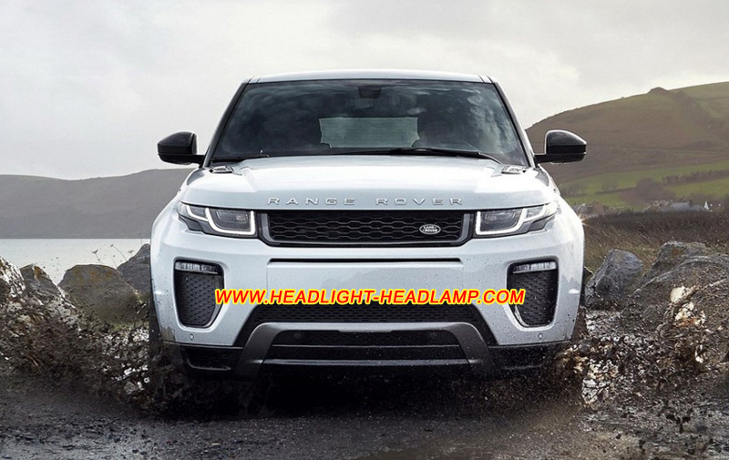Range Rover Evoque Full LED Headlight Lens Cover Yellowish Scratched Lenses Crack Cracked Broken Fading Faded Fogging Foggy Haze Aging Replace Repair
