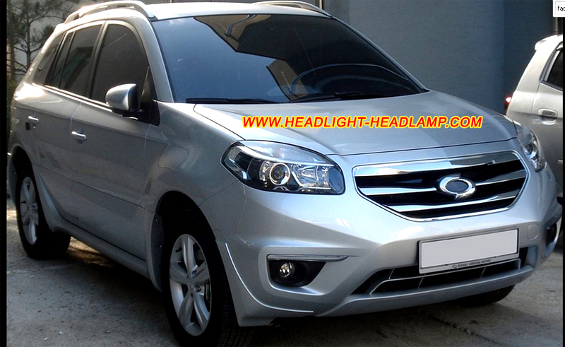 Renault Koleos Headlight Lens Cover Yellowish Scratched Lenses Crack Cracked Broken Fading Faded Fogging Foggy Haze Aging Replace Repair
