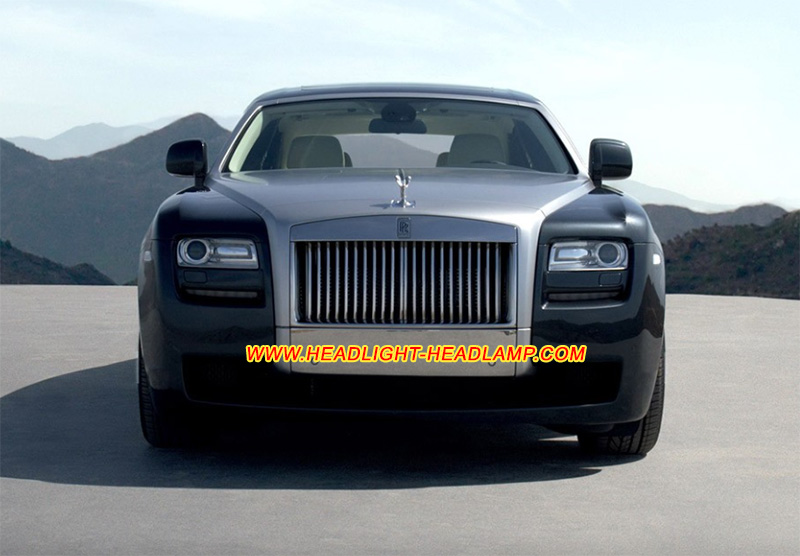 Rolls-Royce Ghost Series I Mk1 Headlight Lens Cover Yellowish Scratched Lenses Crack Cracked Broken Fading Faded Fogging Foggy Haze Aging Replace Repair