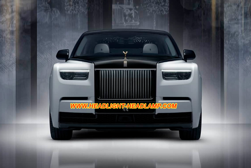 Rolls-Royce Phantom VIII Series II Mk8 Full LED Headlight Lens Cover Yellowish Scratched Lenses Crack Cracked Broken Fading Faded Fogging Foggy Haze Aging Replace Repair