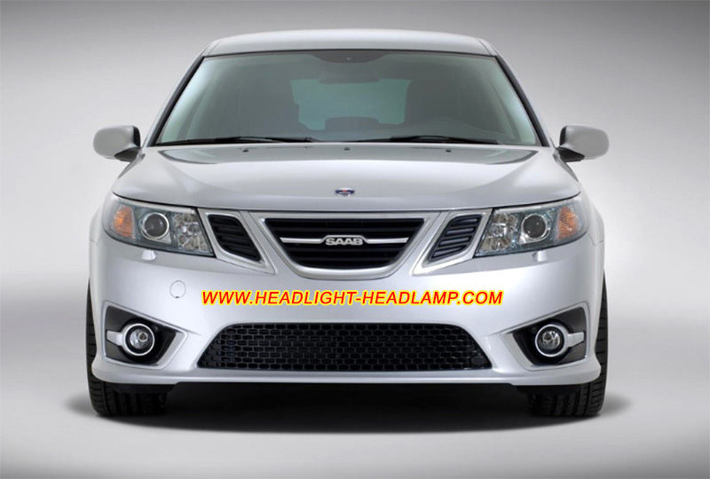 Saab 9-3 Facelift 9-3X Turbox Halogen Xenon Headlight Lens Cover Yellowish Scratched Lenses Crack Cracked Broken Fading Faded Fogging Foggy Haze Aging Replace Repair