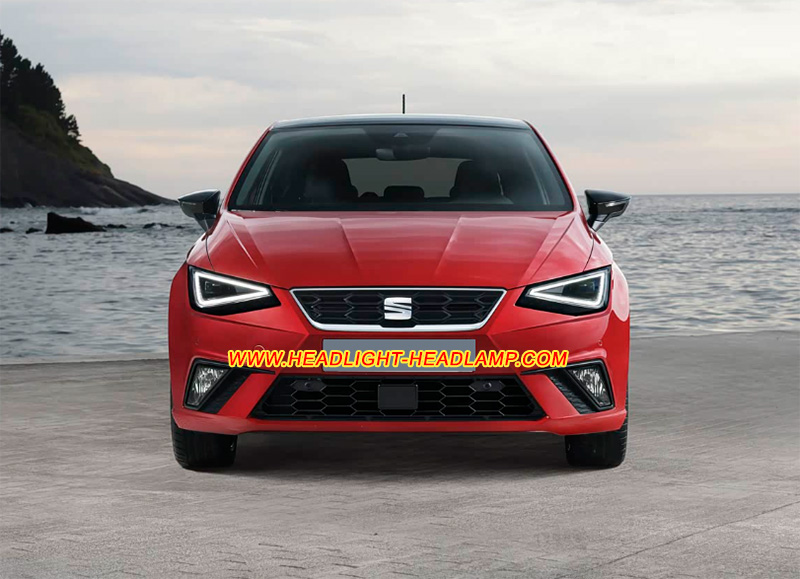 2018-2024 Seat Ibiza Mk5 6F KJ1 Headlight Lens Cover Yellowish Scratched Lenses Crack Cracked Broken Fading Faded Fogging Foggy Haze Aging Replace Repair