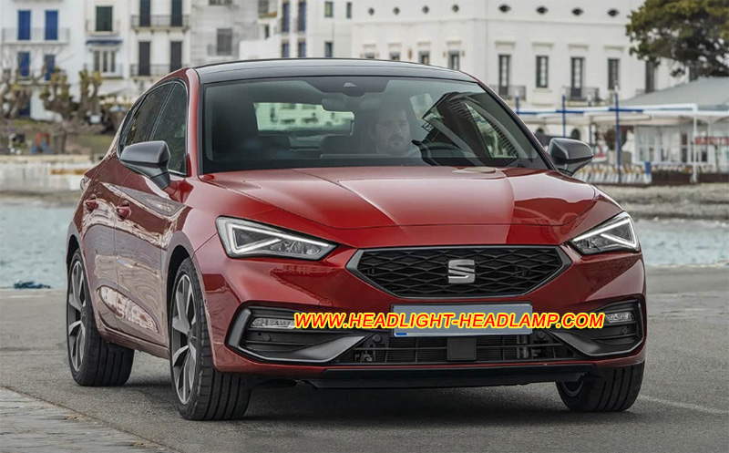 Seat Leon Mk4 KL1 KL8 Full LED Headlight Housing Lens Cover Yellowish Scratched Lenses Crack Cracked Broken Fading Faded Fogging Foggy Haze Aging Replace Repair