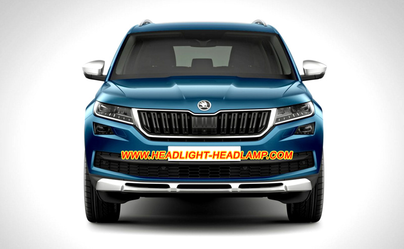Skoda Kodiaq LED Xenon Headlight Lens Cover Yellowish Scratched Lenses Crack Cracked Broken Fading Faded Fogging Foggy Haze Aging Replace Repair