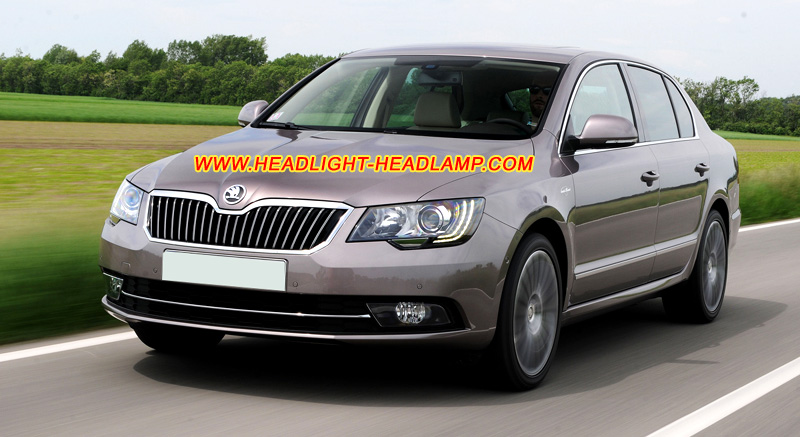 Skoda Superb B6 Facelift Liftback HID Bi-Xenon Headlight Lens Cover Yellowish Scratched Lenses Crack Cracked Broken Fading Faded Fogging Foggy Haze Aging Replace Repair