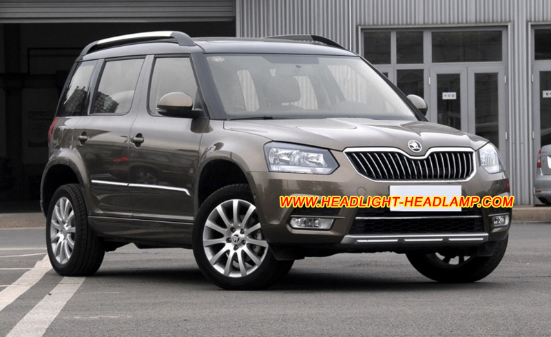 Skoda Yeti Halogen Headlight Lens Cover Yellowish Scratched Lenses Crack Cracked Broken Fading Faded Fogging Foggy Haze Aging Replace Repair