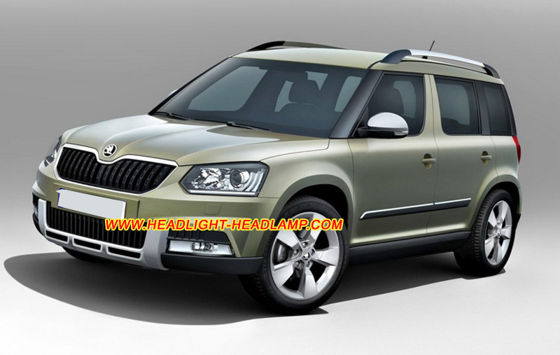 Skoda Yeti Xenon Headlight Lens Cover Yellowish Scratched Lenses Crack Cracked Broken Fading Faded Fogging Foggy Haze Aging Replace Repair