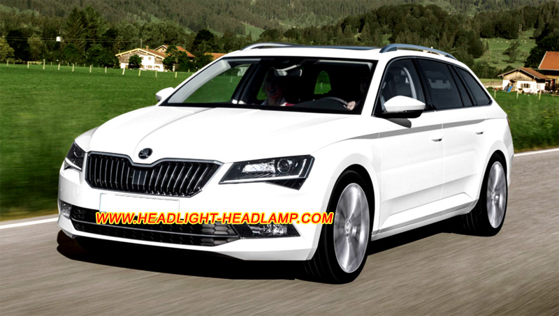 Skoda Superb B8 Estate HID Bi-Xenon  Headlight Lens Cover Yellowish Scratched Lenses Crack Cracked Broken Fading Faded Fogging Foggy Haze Aging Replace Repair