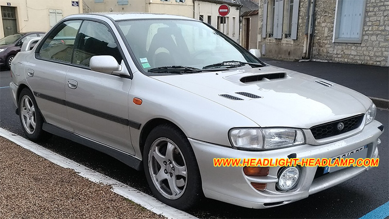 Subaru Impreza Mk1 Headlight Lens Cover Yellowish Scratched Lenses Crack Cracked Broken Fading Faded Fogging Foggy Haze Aging Replace Repair