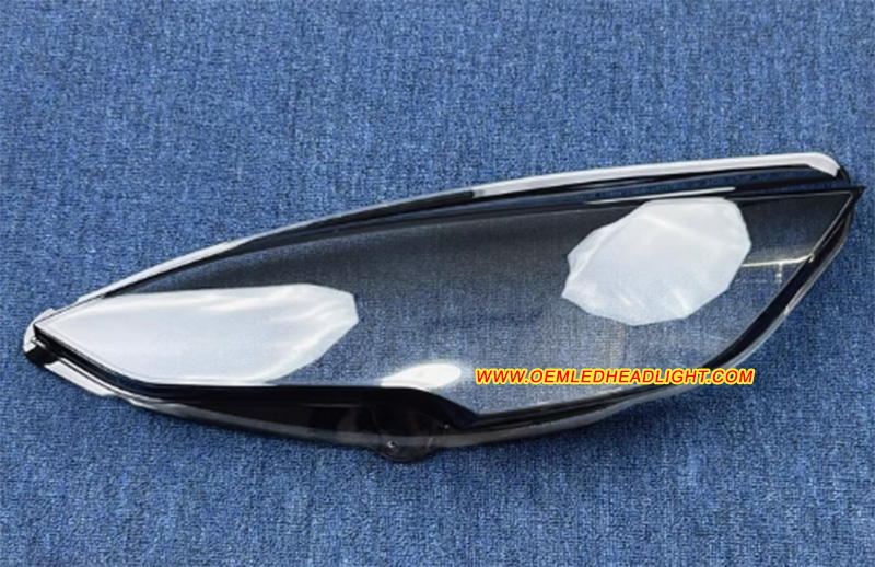 2022-2025 Tesla Model S Matrix LED Projector Headlight Assembly Lens Cover Foggy Yellow Plastic Lenses Glasses Replacement
