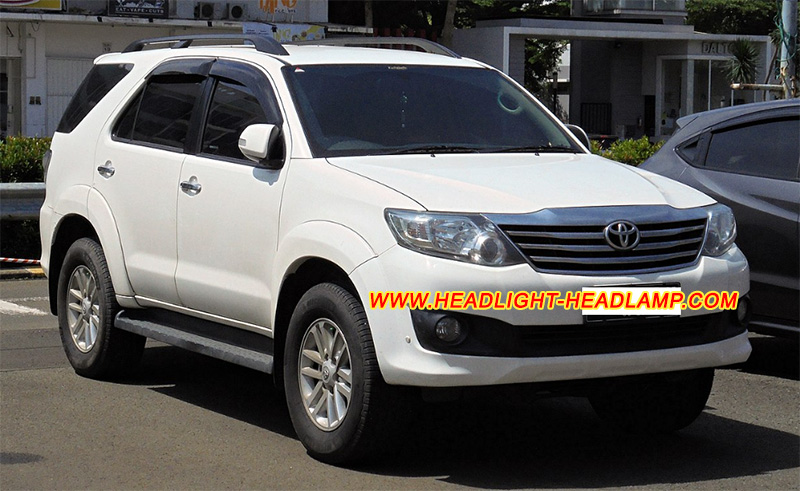 2011-2015 Toyota Fortuner SW4 Headlight Lens Cover Yellowish Scratched Lenses Crack Cracked Broken Fading Faded Fogging Foggy Haze Aging Replace Repair