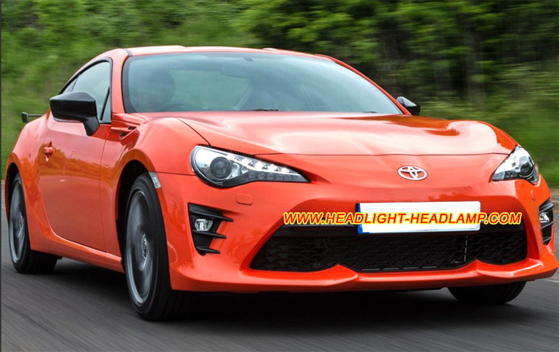 Toyota 86 GT86 FR-S LED Headlight Lens Cover Yellowish Scratched Lenses Crack Cracked Broken Fading Faded Fogging Foggy Haze Aging Replace Repair