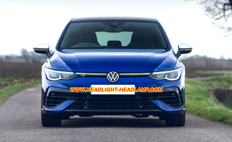 VW Volkswagen GolfR Line Mk8 Headlamp Lens Cover Yellowish Scratched Lenses Crack Cracked Broken Fading Faded Fogging Foggy Haze Aging Replace Repair